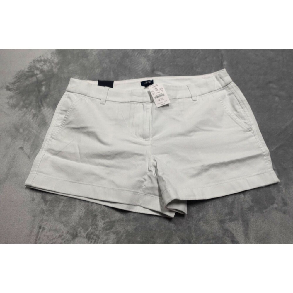 J.Crew Women's Size 12 White 3.5" Classic Chino Shorts‎ NWT